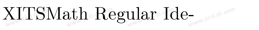 XITSMath Regular Ide字体转换